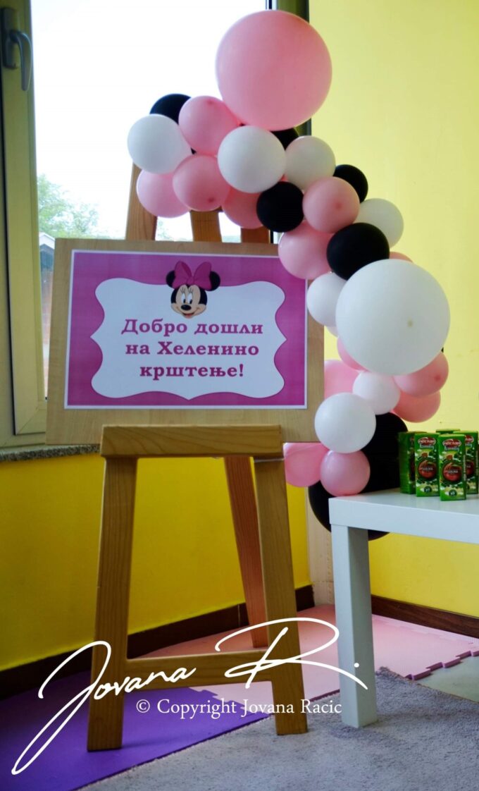 Mini maus dekoracija za krštenje ili rođendan